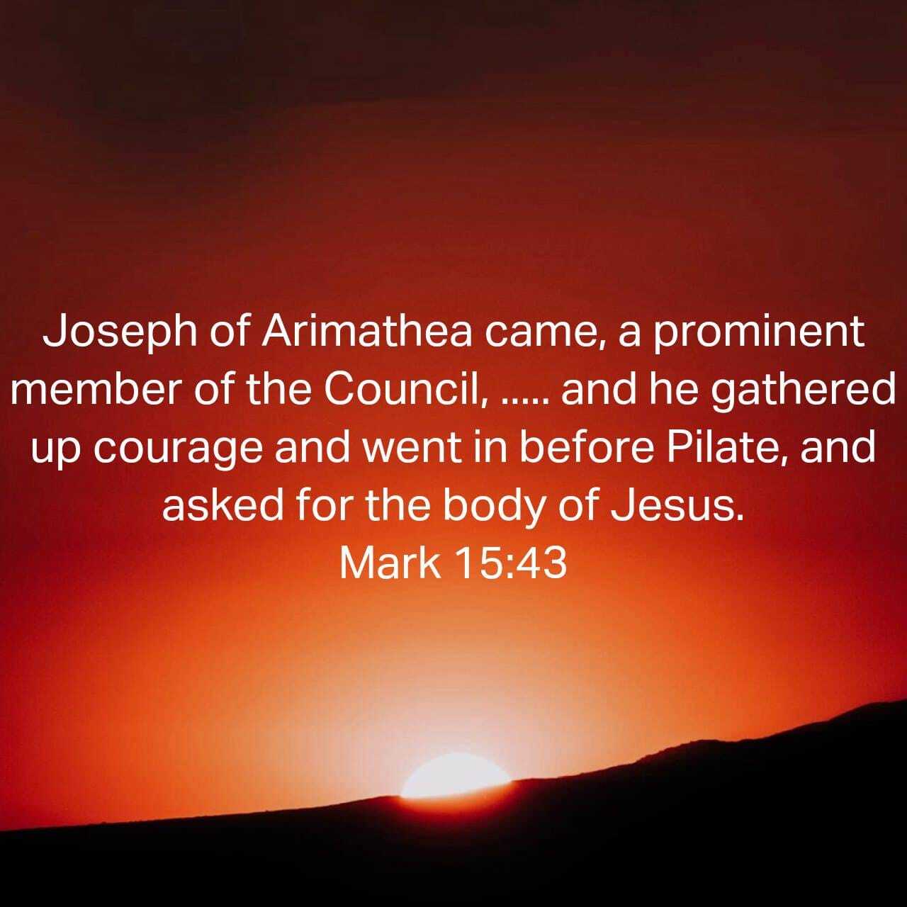 Mighty Men Of God [3]: Joseph of Arimathea’s Sacrifice