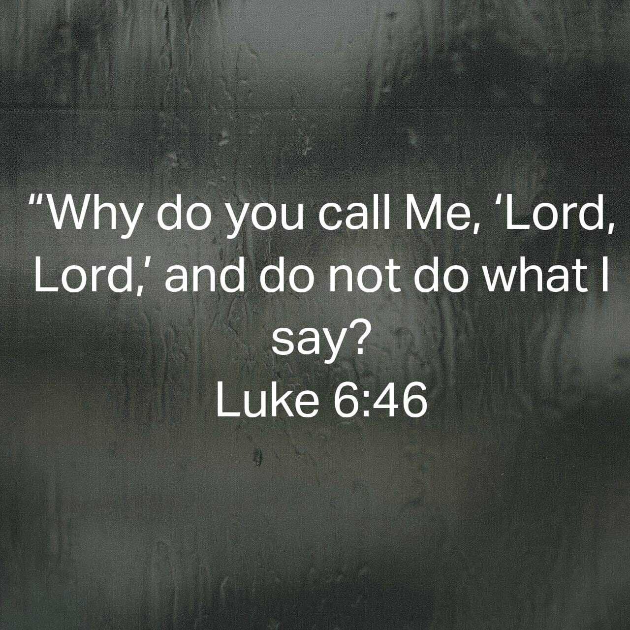 Question Jesus Asked[6]: Why do you call me, ‘Lord, Lord,’ and do not do what I say